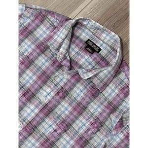 Michael Kors Purple Plaid Buttondown, M, #446-R‎